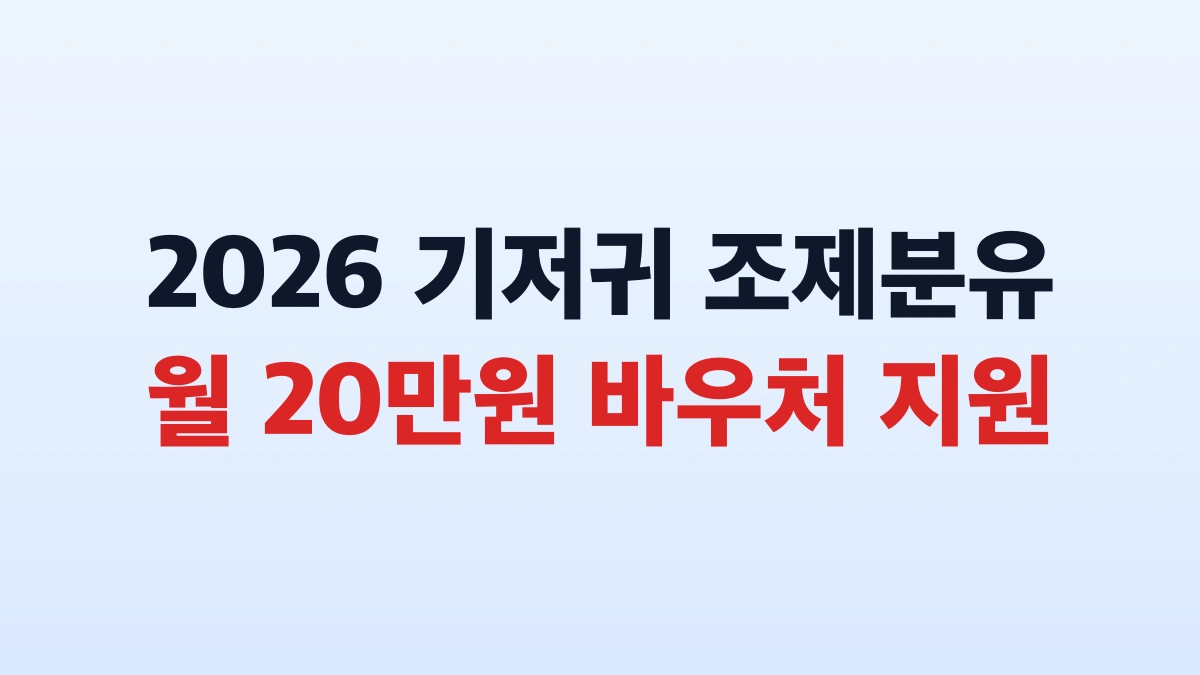2026 기저귀 조제분유 240만원 신청방법 대상 총정리