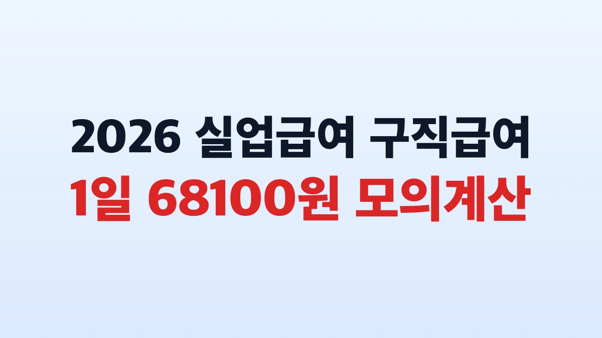 2026 실업급여 상한액 하한액 신청방법 대상 총정리