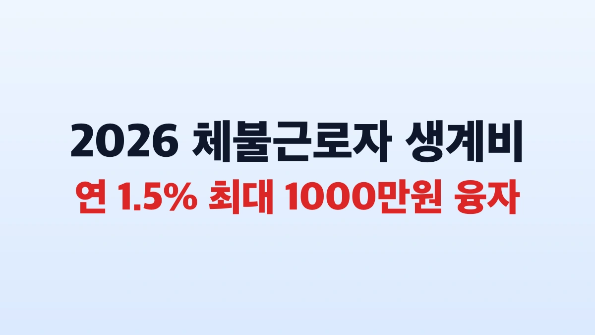 2026 임금체불 근로자 융자 신청방법 및 혜택 총정리
