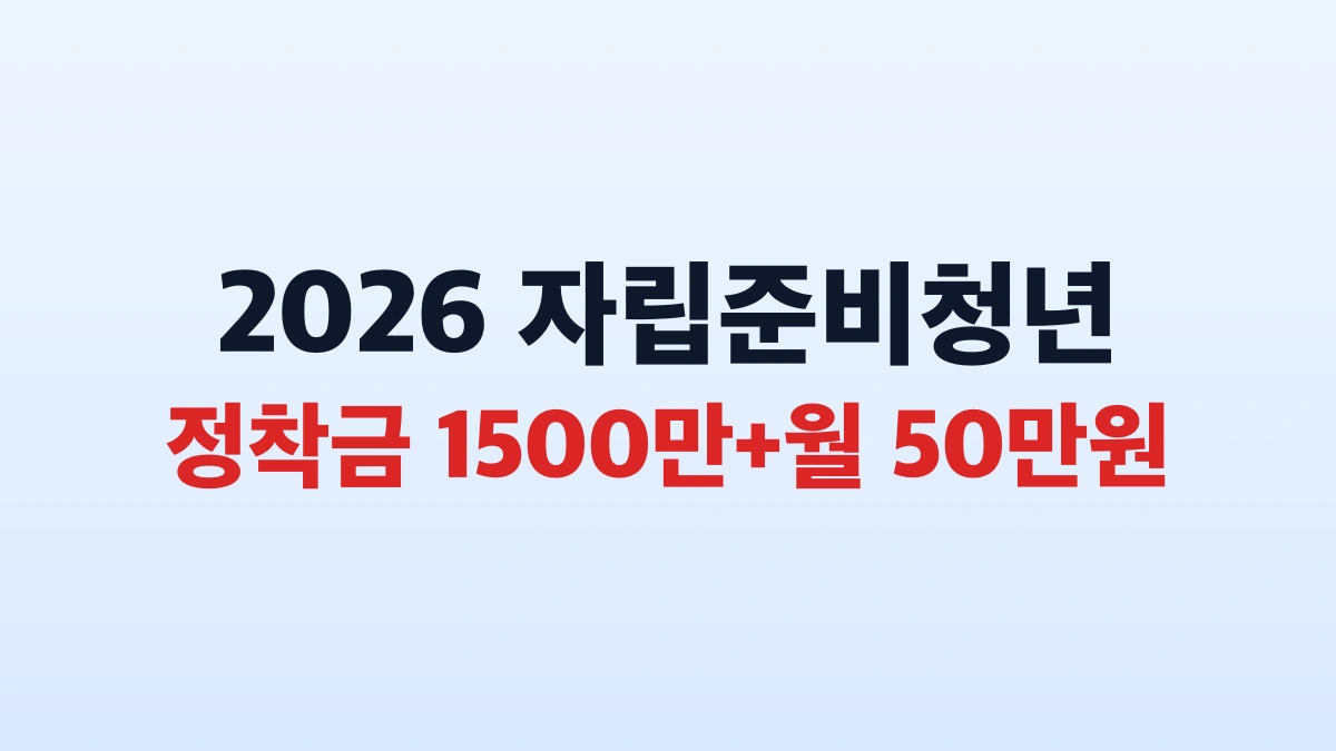 2026 자립준비청년 1500만원 50만원 신청방법 총정리