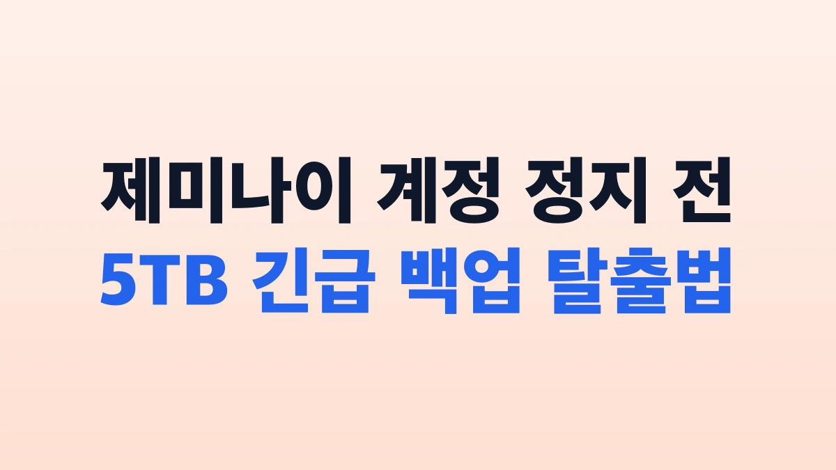 이미 당근에서 제미나이 18개월 샀다면? 데이터 백업 및 긴급 대처법