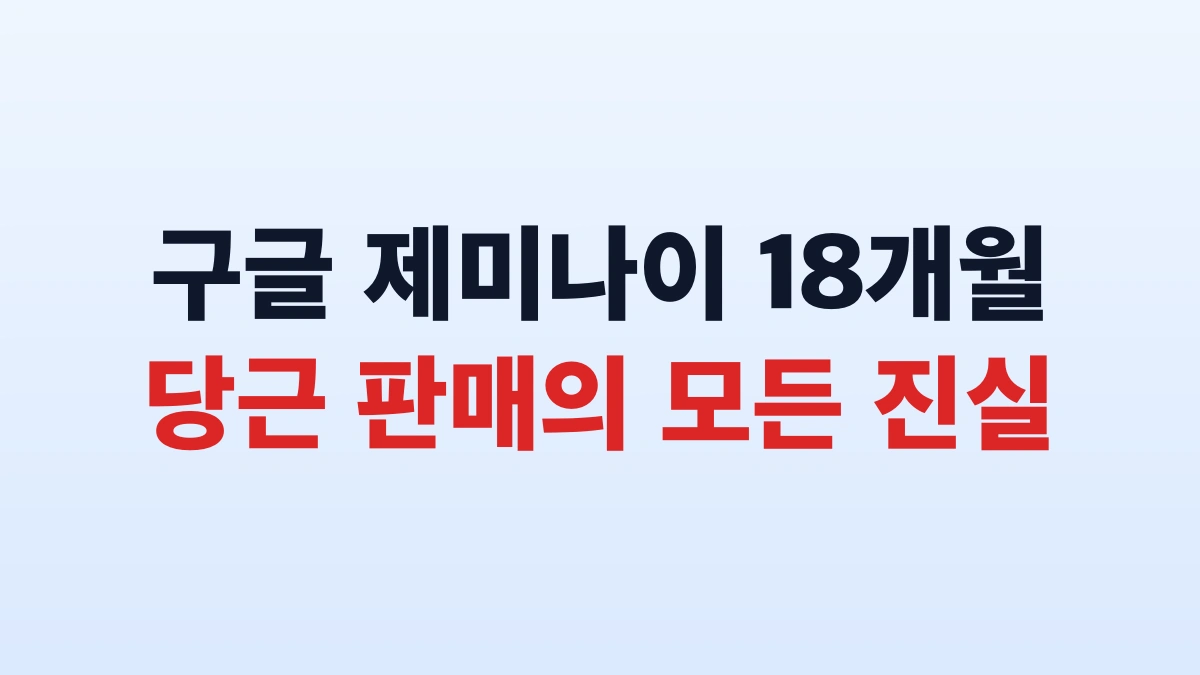 제미나이 프로 18개월 당근 판매의 실체와 계정 정지 주의점 총정리